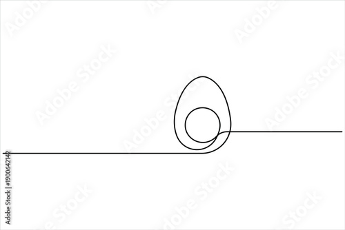 Easter egg continuous one line art drawing of minimalist egg symbol vector illustration