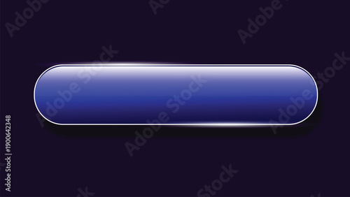 Blue Glossy Web Button Vector Template