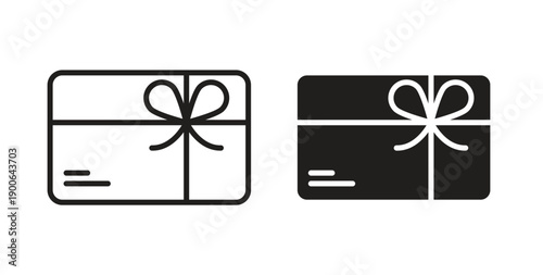 Gift card icon in line design. editable stroke icons pack