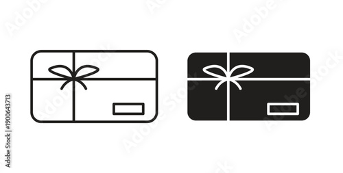 Gift card icon in line design. editable stroke icons pack