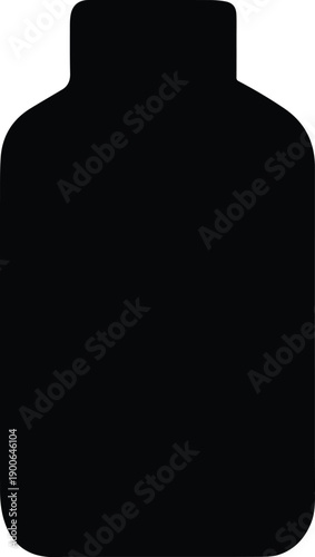 Jar Silhouette Vector – Bottle and Container Icons for Packaging, Food, and Design Projects .