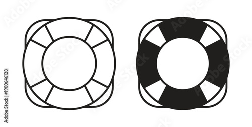 Life buoy icon in line design. editable stroke icons pack