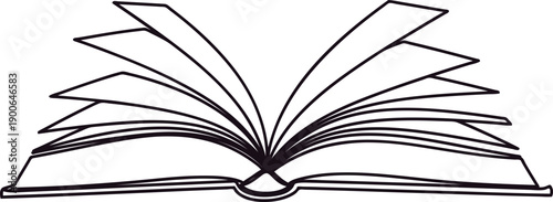 vector illustration of an open book