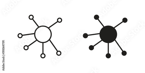 Network icon in line design. editable stroke icons pack