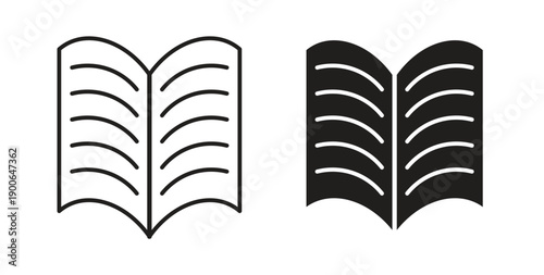 open book icon in line design. editable stroke icons pack