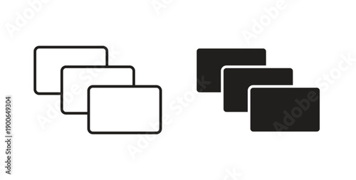 Pop up icon in line design. editable stroke icons pack