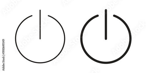 Power button icon in line design. editable stroke icons pack