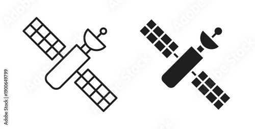 Satellite icon in line design. editable stroke icons pack