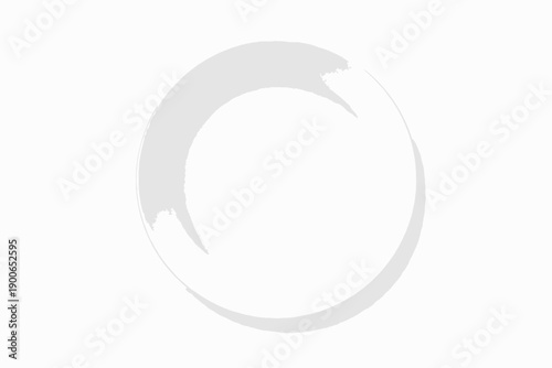 Minimalist empty white plate on white background