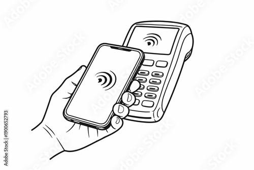 Contactless smartphone payment via digital wallet at retail terminal