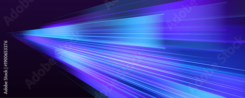 Light turquoise speed tunnel with radiant light streaks, sparkling motion trails and cyberpunk digital glow vector
