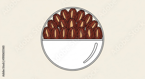 Bowl of Pecans Isolated on White Background