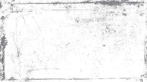 Grey distressed grunge texture with scratches and speckles on white background