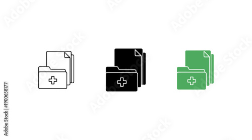 Three different versions of a document with a checkmark icon