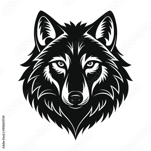 Wolf Vintage Logo Stock Vector