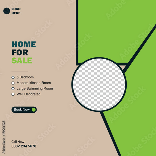 Modern Home for Sale - 5 Bedrooms, Kitchen, Swimming Room, Well Decorated - Book Now!