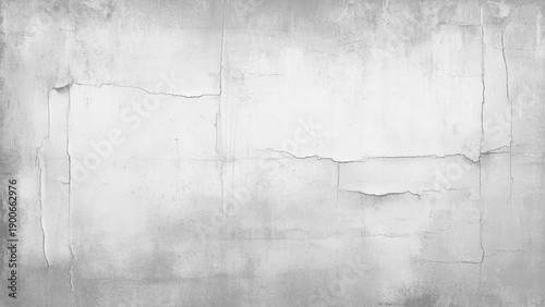 Aged weathered concrete wall with cracks and stains. Close-up of cracked paint on the wall stock photo