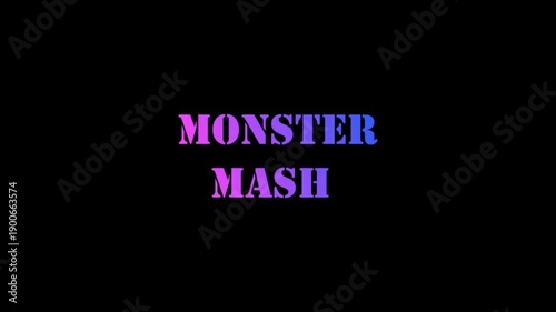 Monster Mash Fun Animated Text Halloween Style