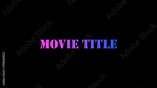Movie Title Cinematic Animated Text Intro