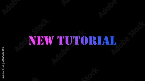 New Tutorials Clean Animated Text Education Intro
