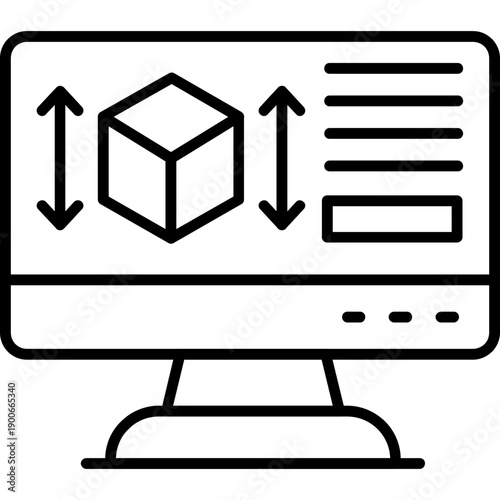 CAD Software Icon Vector Element