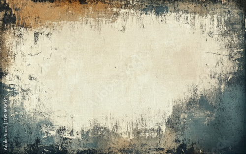 Rustic Painted Surface With Scratches. Distressed Canvas Texture in Earth Colors. Aged Wall Surface With Artistic Patina
