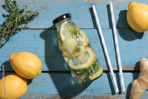Bottle of infused water wit...