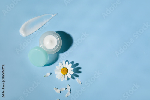 Jar of chamomile cosmetic c...