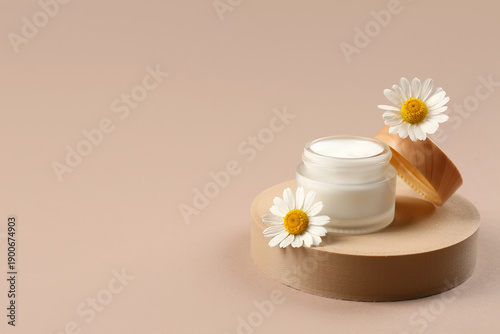 Decorative podium with jar ...