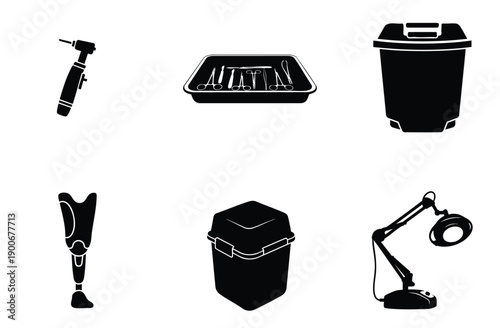 Hearing aid medical device black icon for hearing impaired assistance on white background for sound amplification technology audiology tool for improving listening experience vector symbol