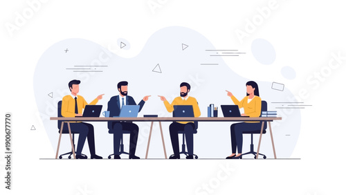 Diverse Team Collaborating in Modern Office Meeting, Discussing Ideas