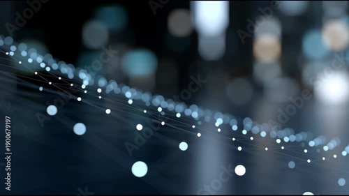 Abstract digital network background with copy space - digital network, data connection, technology background, abstract particles, network lines - clean commercial look, no logos, no readable text