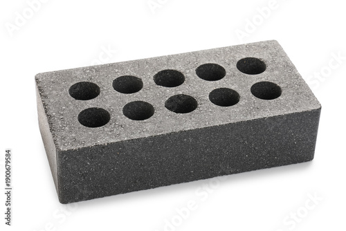New black brick on white ba...