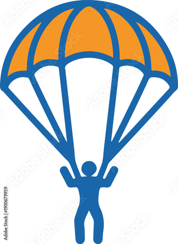 modern Parachute vector Icon