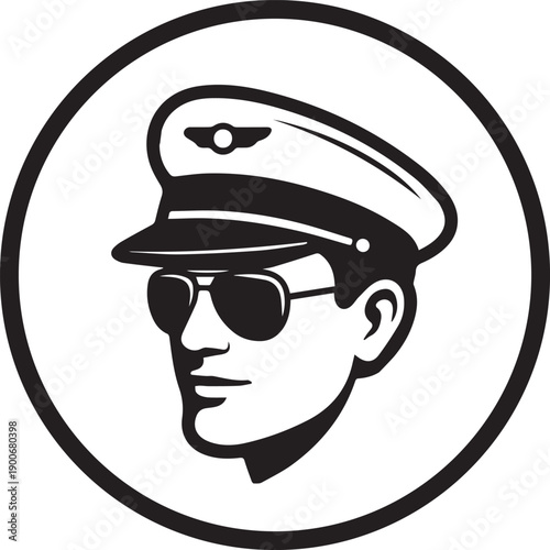 unique Pilot Icon silhouette