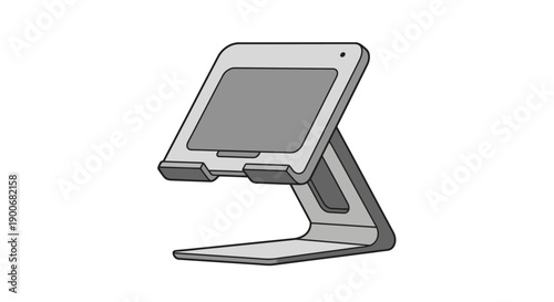 Modern adjustable laptop stand with ergonomic design for comfortable workspace.