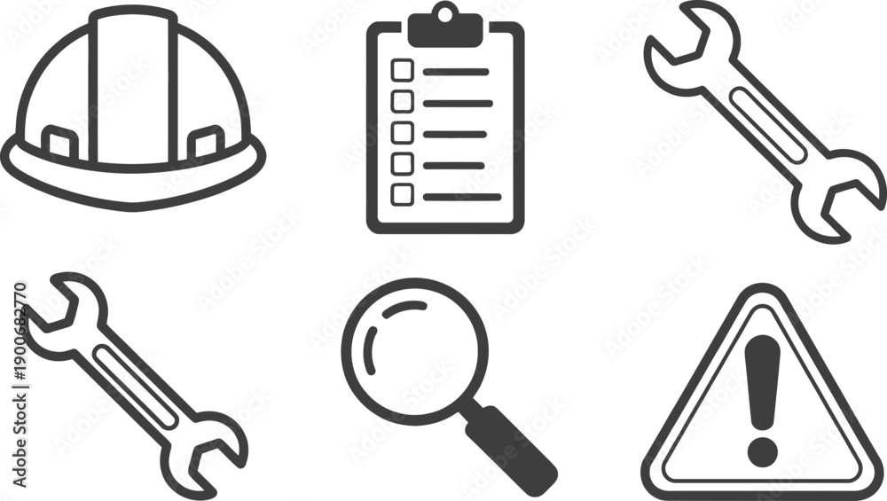 Obraz premium set of icons of a thermometer