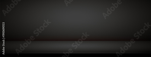 Dark studio gradient background. 3d minimal wall for display presentation. 