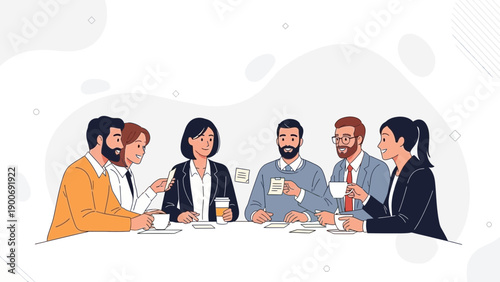 Diverse Business Team Meeting, Collaboration and Discussion at Table