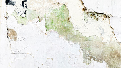 Ingelijste posters Verweerde muur Gebroken muur met ruwe textuur  © PAKERTI