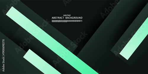 Green rectangular abstract concept element banner background. Simple and luxurious banner style decoration pattern. Vector eps10