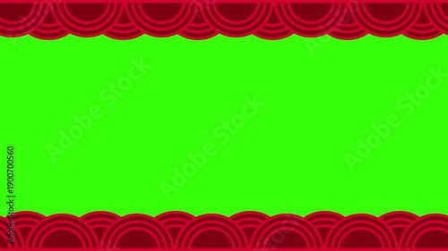 chinese new year element on green screen