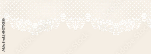 アンティーク風レースの横シームレスパターン