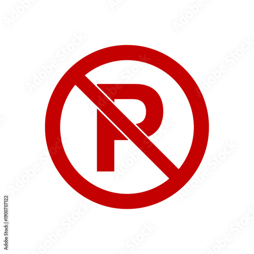 Free Download No Parking Sign Silhouette Vector Icon - Traffic Regulation Symbol Black Shape Illustration Isolated on White Background for Street Graphics - GFXLoad