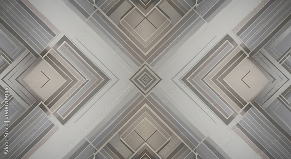 Obraz premium Modern geometric ceiling design with intricate repeating patterns and recessed lighting fixtures