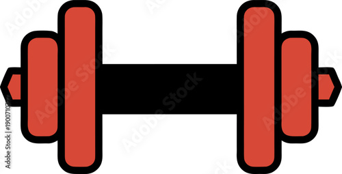 Dumbbell Icon Vector Illustration – Fitness and Strength Training Symbol