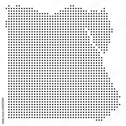Black Dot Egypt Map African Country