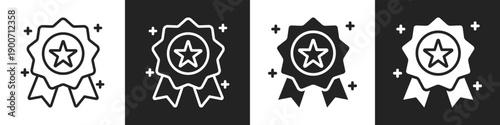 Brand Line And Solid Icon In White And Black Background