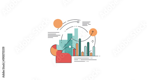 Wallpaper Mural Data visualization and analysis of business performance and growth. Torontodigital.ca