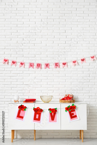 Bunting with word LOVE hang...